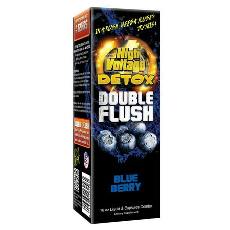 High Voltage Double Flush Detox - Blueberry (16oz Liquid + Capsules