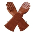 thumbnail image 2 of Guantes de jardinería Mujer/Hombre - Cuero de vaca a prueba de espinas Rosa/Mora Poda Guante de protección de antebrazo largo L, 2 of 5
