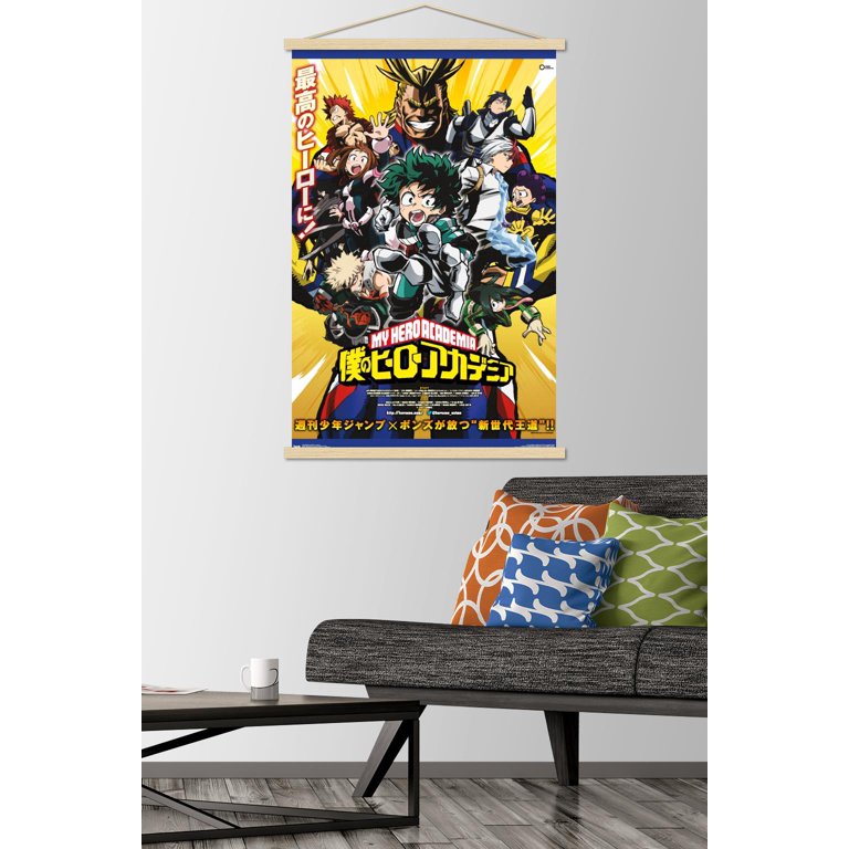 My Hero Academia: Season 4 - Key Art Wall Poster, 14.725 x 22.375, Framed