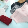 thumbnail image 6 of AWAYTR Women Cotton Underwear Sexy Lace Bikini Panties Cotton Hipster Briefs 6 Pack S-XL, 6 of 11