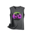 thumbnail image 4 of Titcea Tank Top for Women Palm Tree Printed Round Neck Sleeveless Casual T Shirts Hawaiian Beach Holiday Summer Tops, 4 of 5