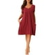 thumbnail image 1 of INSPIRAR CHIC Pijamas de Mujer Primavera Verano con Mangas Cortas y Bolsillos S Color Rojo Vino, 1 of 6