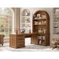 thumbnail image 7 of 67" L Shaped Computer Desk with Tall Arched Bookshelf and 3 Storage Drawers, 7 of 7