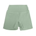 thumbnail image 7 of GILIGEGE Women 2 Piece Activewear Sports Set Short Sleeve Zip T Shirt Crop Zip Up Slim Fit Jacket High Waist Stretch Tight Short Jogging Gym Gymnastics Training Yoga Workout Outfit Green XL, 7 of 7