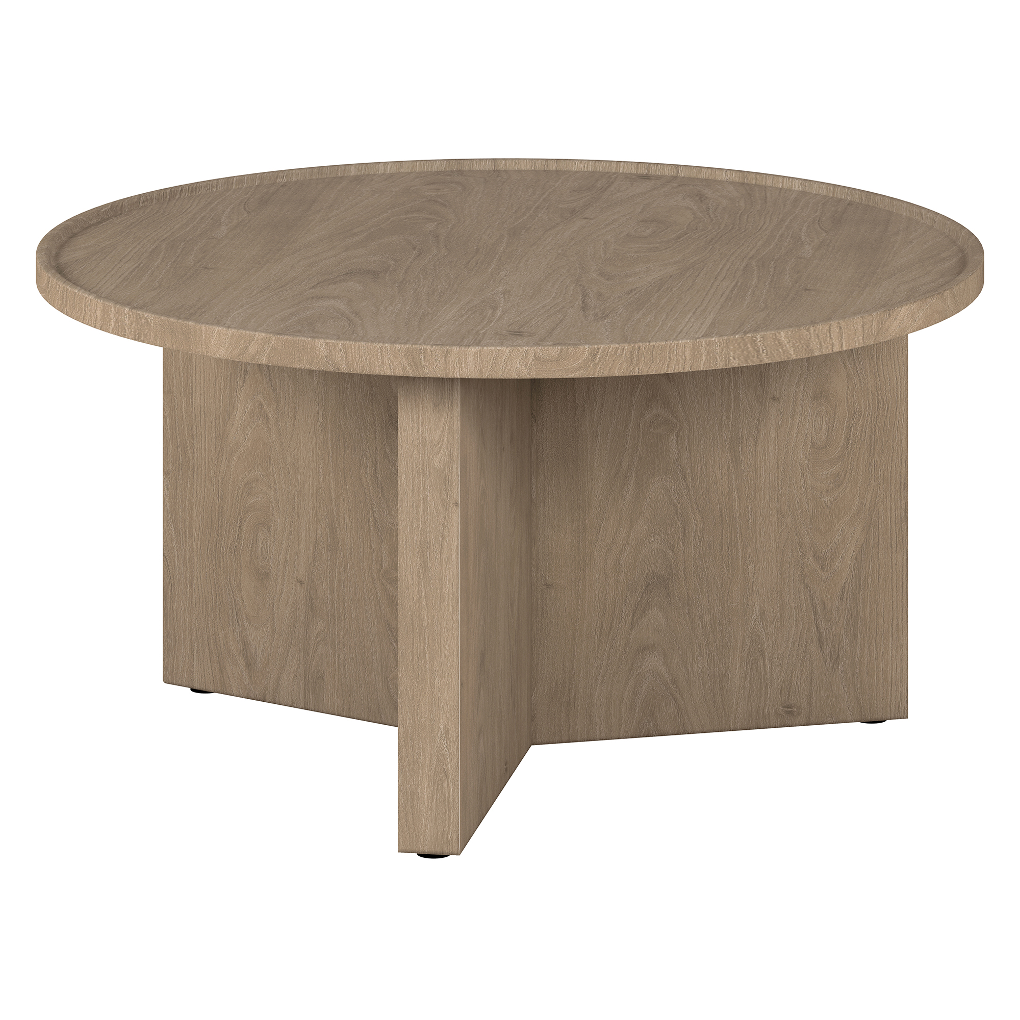 Evelyn&Zoe Scandinavian 32" Wide Antiqued Gray Oak Coffee Table