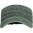thumbnail image 2 of BRILLAR Gorra militar vintage: elegante sombrero militar con visera para hombres y mujeres, primavera/verano, verde militar, 2 of 5