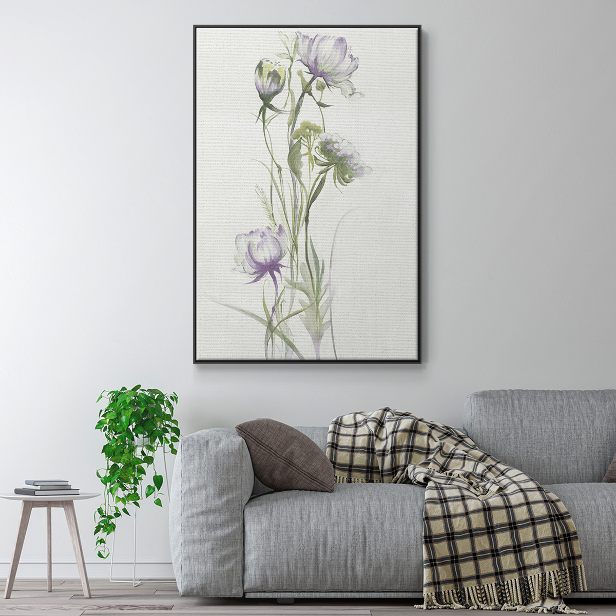 Late Summer Wildflowers I V30 Framed Premium Gallery Wrapped Canvas - Ready to Hang