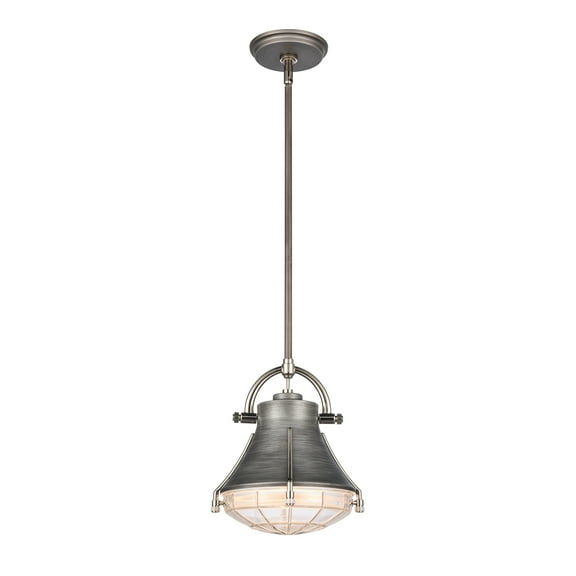 Elk Home 9-Inch Wide Urbanite Pendant, Transitional, Weathered Zinc