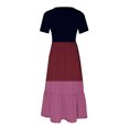 thumbnail image 3 of Qertyioot Robe d'Été Décontractée à Manches Courtes pour Femmes, Robe de Plage Maxi Fluide à Étages avec Poches et Imprimé Coloré, 3 of 4