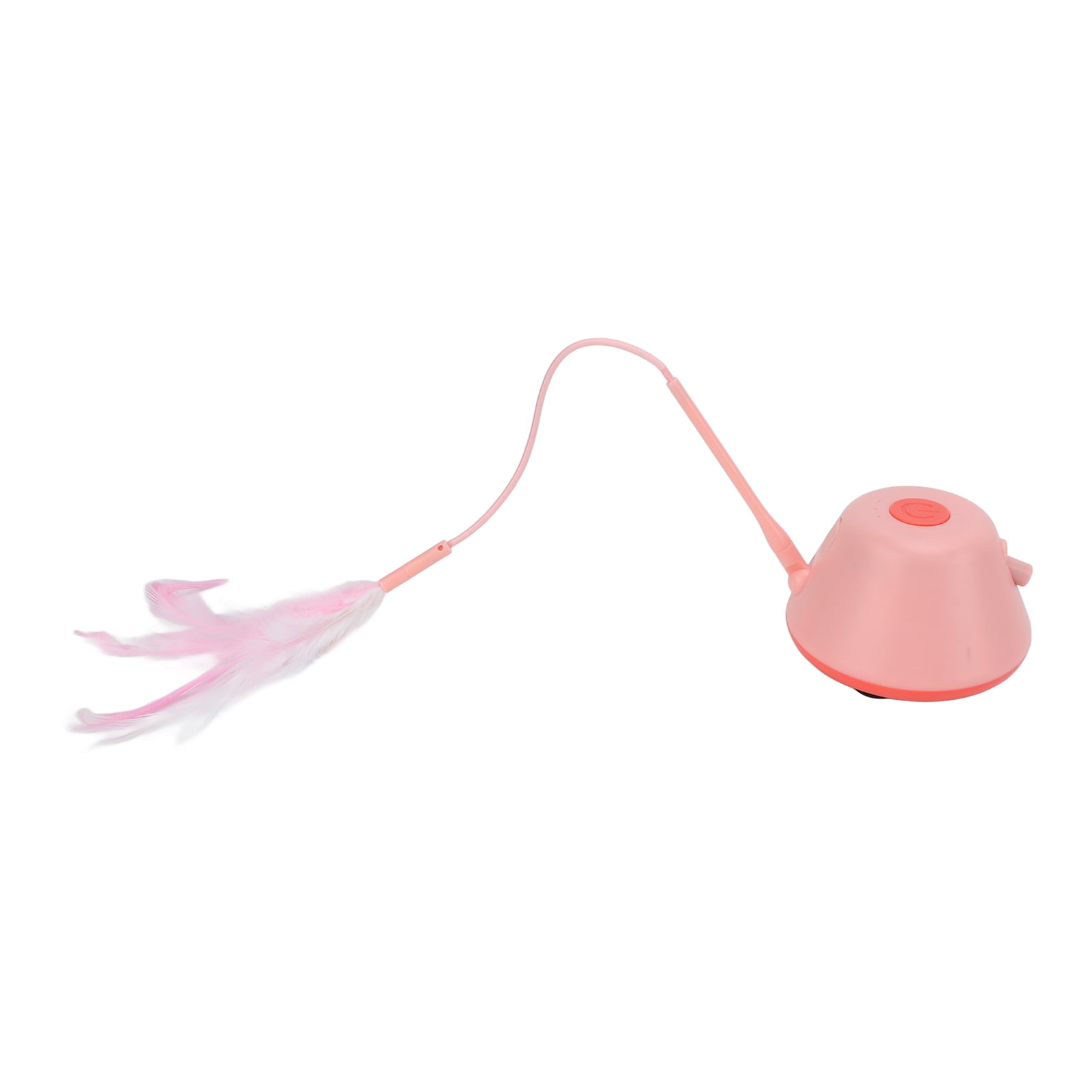 Yajisi Automatic Cat Toy Interactive 3 Modes LED Moving Electric Kitten Feather Toy for Indoor Cats, Pink, Built-in Battery, 5.12 inches / 13 cm