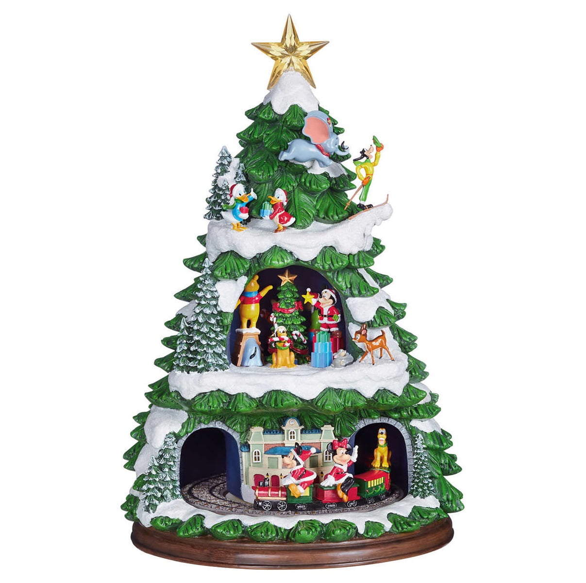 Disney Mickey and Friends Animated Christmas Train Set with Lights