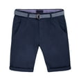 thumbnail image 4 of Ma Croix Mens Twill Chino Shorts with Belt Casual Roll Up Flat Front Classic Fit Pants, 4 of 5