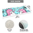 Cute Pink Dinosaur Plush Absorbent Bath Mat Non Slip TPR Backing 39"x20