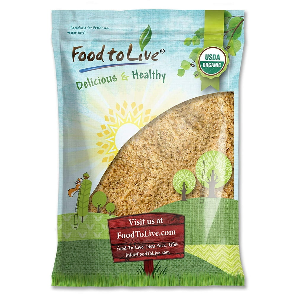Food To Live Organic Ground Golden Flaxseed (ColdMilled, Raw Flax