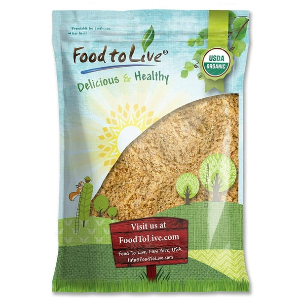 Food To Live Organic Ground Golden Flaxseed (ColdMilled, Raw Flax