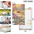 thumbnail image 5 of Coolnut Towels Set of 2 Frog in Flowers Print for Bathroom Kitchen Travel 16×28 inch, Cotton Bath Towels Lightweight Quickdry for Bathroom Ktichen Travel SPA Gym, 5 of 6