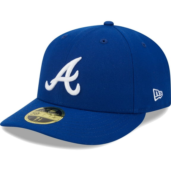 Men's New Era Royal Atlanta Braves White Logo-Low Profile 59FIFTY Fitted Hat