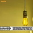 thumbnail image 5 of Sunlite LED S14 String Light Bulb, 2 Watts (25W Equivalent), Medium E26 Base, Party Decoration, Holiday Lighting, Transparent, Dimmable, UL Listed, Yellow, 6 Count, 5 of 5
