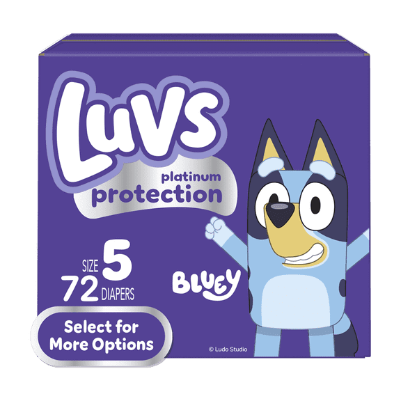 Luvs Platinum Protection Baby Diapers, Size 5 (27 lbs), 72 Count