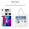 thumbnail image 3 of Yiaed Snowman And Christmas Tree Print Fluffy Shoulder Bag Plush Bags Women Ladies Tote Bag Fluffy White Furry Purse Handbag for Autumn and Winter, 3 of 7
