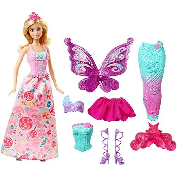 Muñeca Barbie con trajes y Accesorios para personajes de cuento