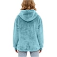thumbnail image 3 of Hoodie With Pouch Pet Carrier Animal Holder Cat & Dog Pocket Oversized Casual Fashion Fall Winter Hoodies Sweatshirts (XL, Light Blue), 3 of 7
