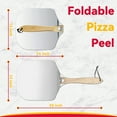 thumbnail image 6 of Luvan 12 x 14 inches Non-stick Pizza Paddle with Foldable Wood Handle,Stone Pizza Peels for Bakers,Pies, 6 of 7