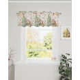 thumbnail image 3 of Xsinufn Easter Flower Curtain Valance,Gnomes Bunny Eggs Spring Floral Short Rod Pocket Tier Curtain Window Treatment for Living Room/Kitchen/Bathroom/Cafe Seasonal Windows Decor,3 Panels, 3 of 6