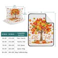 thumbnail image 5 of 3 Pieces King Quilt Set,Thanksgiving Maple Tree Soft Bedding Sets with 1 Quilt & 2 Pillow Shams,Hello Fall Words Pumpkins Summer Bedspread Lightweight Coverlet Comforter for All Season, 5 of 5