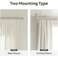 thumbnail image 5 of Curtain Rods for Windows 72 to 144, 1 Inch Industrial Wrap Around Curtain Rod, Indoor/Outdoor Room Divider Adjustable Drapery Pole, 72"-144", Brushed Nickel, 5 of 9