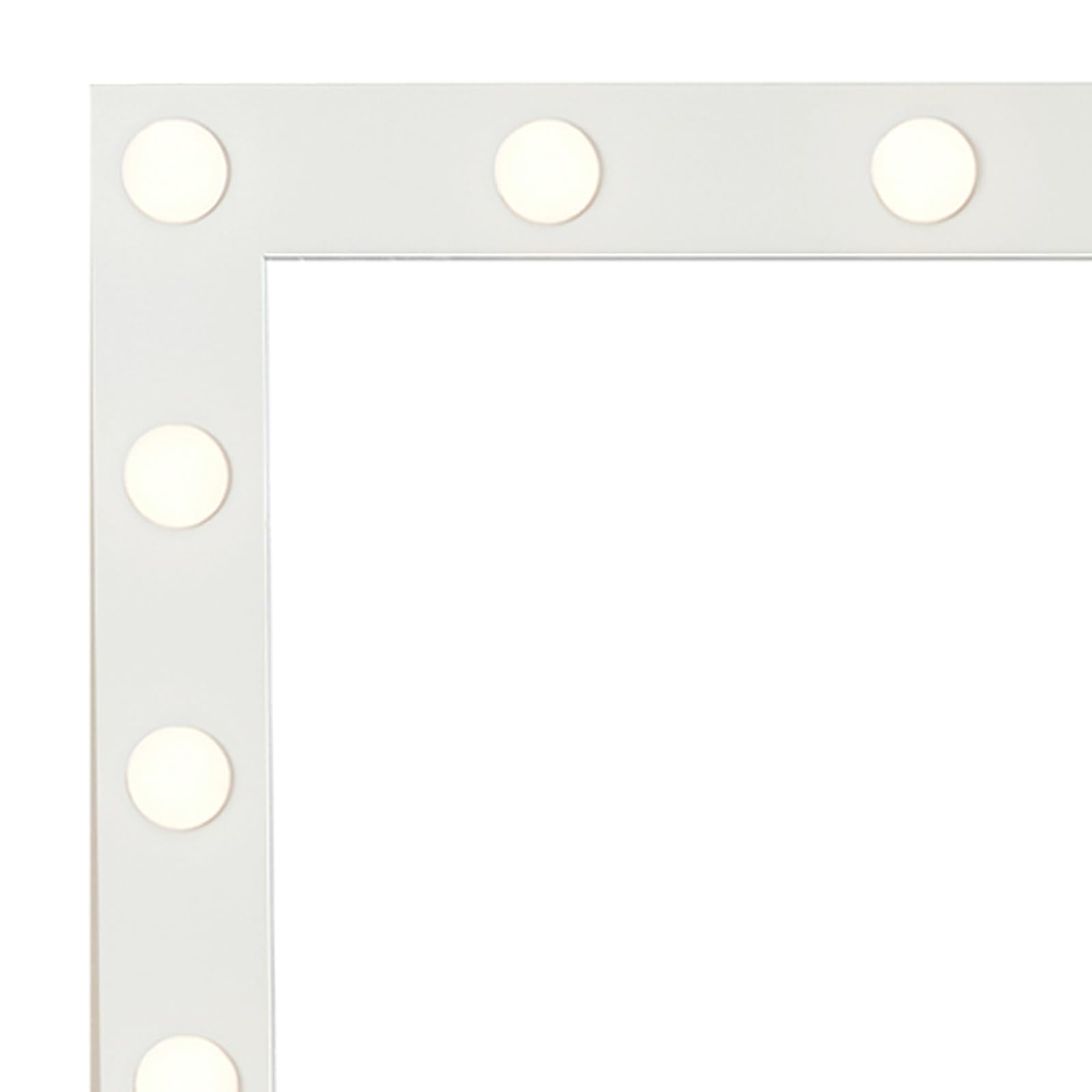 TROPOW Vanity Desk,Makeup Vanity,with Mirror and Lights,Makeup Vanity Desk with Mirror and Lights, 35 Inch Makeup Table with 4 Drawers and Built-in Power Strip, Makeup Studio, White