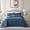 Majolica Blue (Dark than China Blue), variant on HZ & HY Oversized Queen Bedspread - Shabby Chic Rustic Look - Enzyme Washed, Ultra Soft & Lightweight, Reversible, Cotton/Polyester, 5 Piece, Queen, Majolica Blue