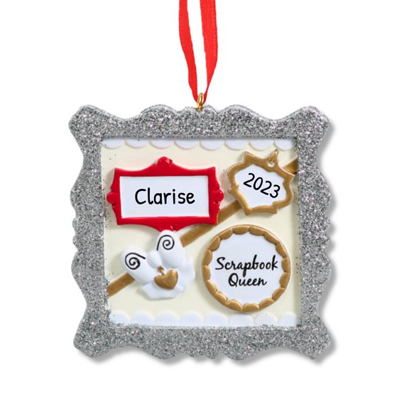 Ornaments by Elves Personalized Artist Scrapbook Christmas Ornament 2024