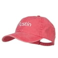 thumbnail image 2 of Austin Embroidered Washed Buckled Cap - Red OSFM, 2 of 5