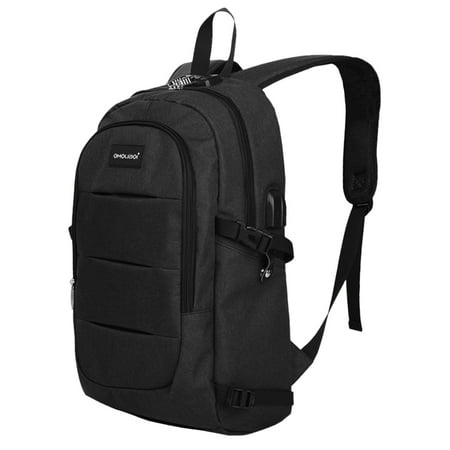 Multifunctional Casual Breathable Water Resistant Laptop Backpack Anti Theft Should Bag with USB Charging Port Headphone Interface for College Student Work