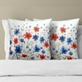 thumbnail image 6 of 4th of July Pillow Covers 20x20 Set of 2 - Watercolor Flower Poppy Patriotic Decorative Square Cushion Cover Soft Cotton Linen Pillowcase for Couch Bed Sofa Room Decor, 6 of 6