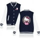 thumbnail image 5 of Chaqueta bomber de Hello Kitty para mujer y hombre, chaqueta de béisbol de otoño, abrigo de estudiante, ropa de calle, chaqueta bomber de estilo universitario de estilo Harajuku, 5 of 5