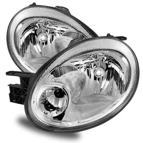 For 0305 Dodge Neon/SRT4 Stock Style Euro Chrome Crystal Headlights