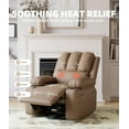 thumbnail image 6 of Twister.CK Electric Recliner Chair with Massage & Heat, 360° Swivel Rocker Lounge Recliner, Single Sofa Chair with Remote Control & Cup Holder, Living Room Bedroom Nursery, Dark Yellow, 6 of 7