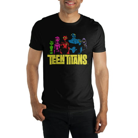 Teen Titans Men's Black T-Shirt Tee Shirt-Medium