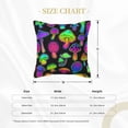 thumbnail image 4 of Bingfone Decorative Pillow Covers 16"X16" Bright Mushrooms Couch Pillow Cases Modern Farmhouse Covers For Couch Sofa Bed, 4 of 9