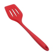 Oulangbo Silicone non stick Spatulas Slotted Turner for for Fish Eggs Pancakes (L, Red)