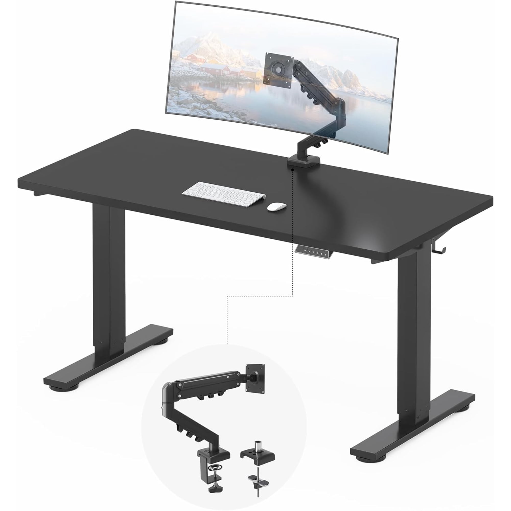 electric standing desk with monitor product