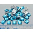 thumbnail image 6 of U8MO 100 Blue Acrylic Flatback Faceted Square Rhinestone Gems 12X12mm No Hole, 6 of 7