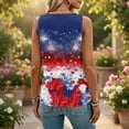 thumbnail image 5 of Noric Women's Sleeveless Tank Tops 4th of July Print O-Ring Cutout Loose Fit Casual Summer Tops, 5 of 7