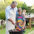 thumbnail image 5 of Rainbow Tie Dye Mandala Pattern Kids Aprons for Girls and Boys,Adjustable Neck Strap Toddler Aprons for Kids Cooking Baking, 5 of 6