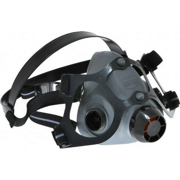 North 550030S Half Facepiece Respirator: Elastomer, Threaded, Small -
