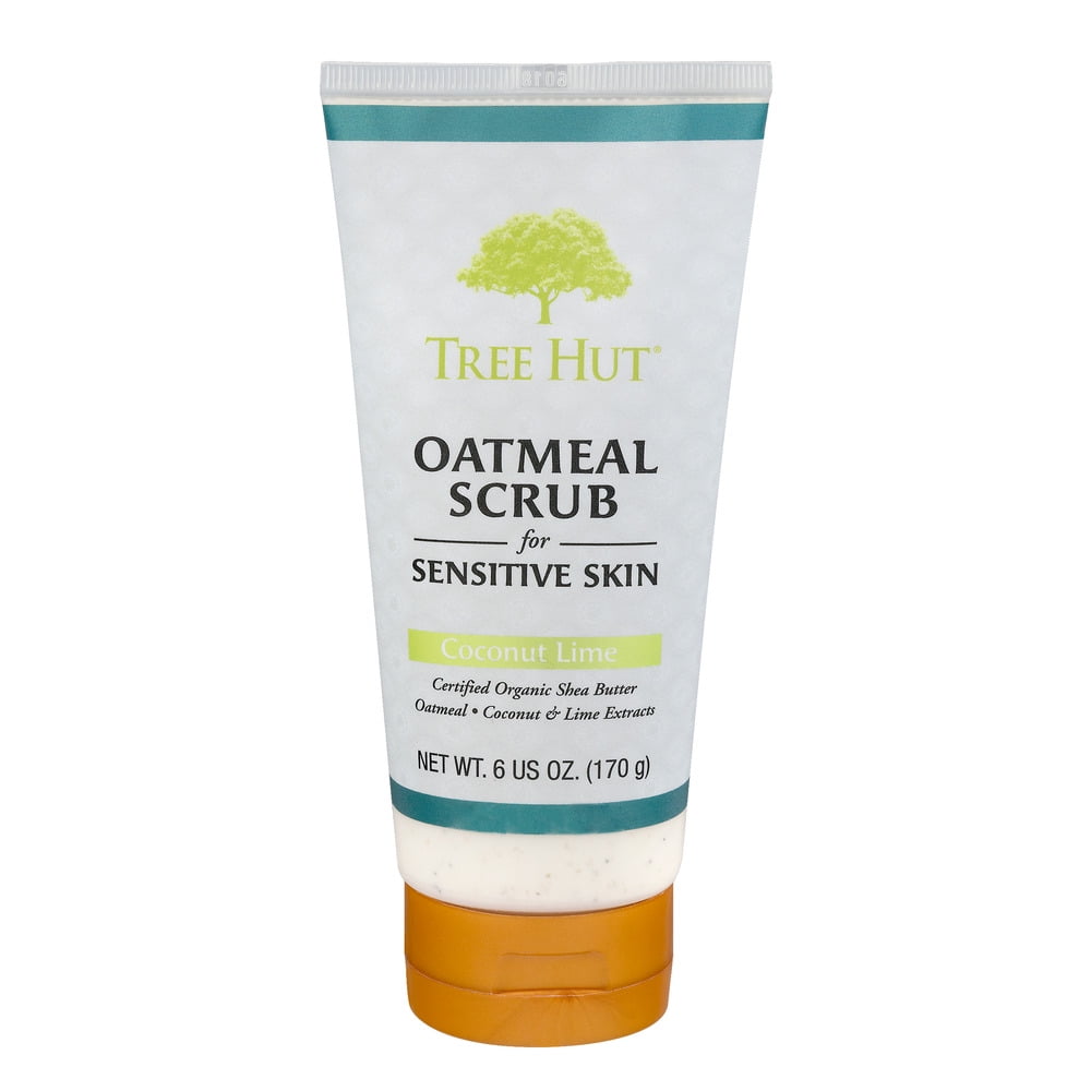 Tree Hut Coconut Lime Oatmeal Scrub for Sensitive Skin, 6 oz Walmart