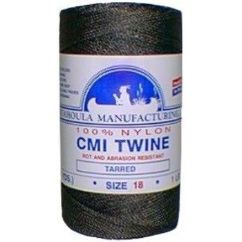 PEI 3PCS Tarred Bank Line Twine #36 Outdoor Survival Camping 2262 Feet Braided Seine Twine Green Nylon String for Fishing Netting Crafting