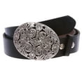 thumbnail image 2 of Western Antiqued Silver Sunflower Filigree Rhinestones Oval Belt, 2 of 4